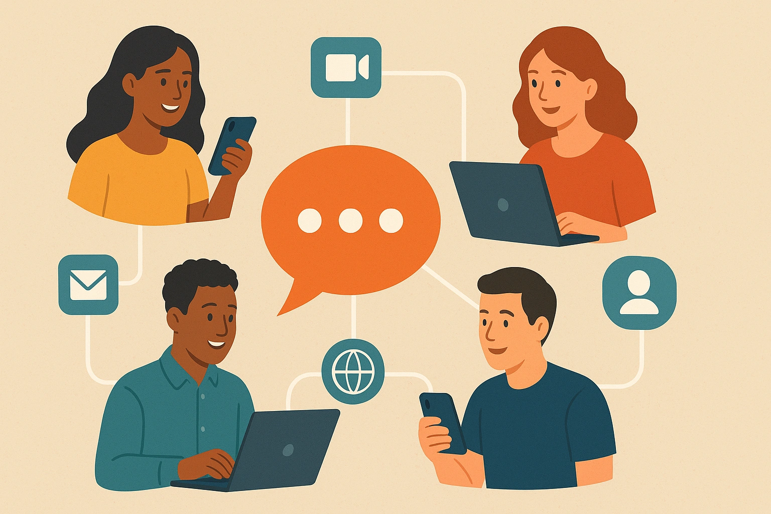 An inviting image symbolizing communication and connection in a digital world. Contact Us